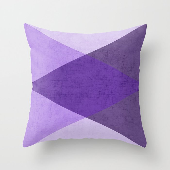 purple triangles Throw Pillow