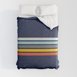 Abstract Minimal Retro Stripes 70s Style - Takakage Comforter