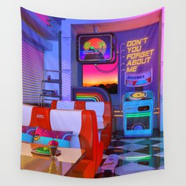 Retrowave Dine & Dream Wall Tapestry