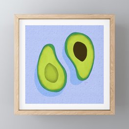 Avocado and Periwinkle Framed Mini Art Print