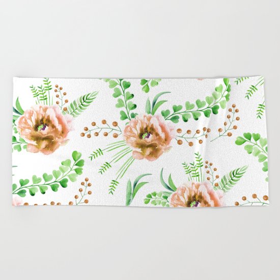 Forest Meadow Love Beach Towel