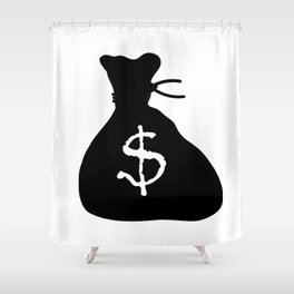 Bag Of Cash Isolated Shower Curtain