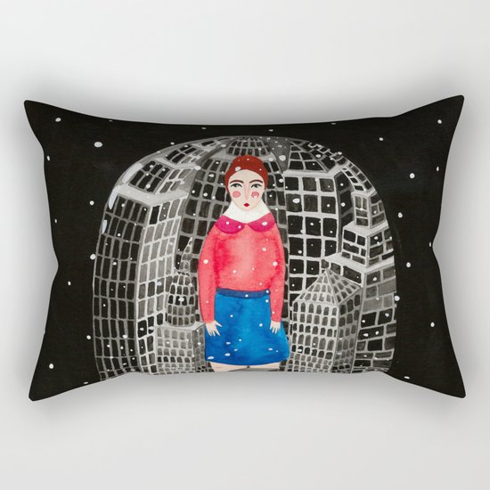 Snowglobe Rectangular Pillow