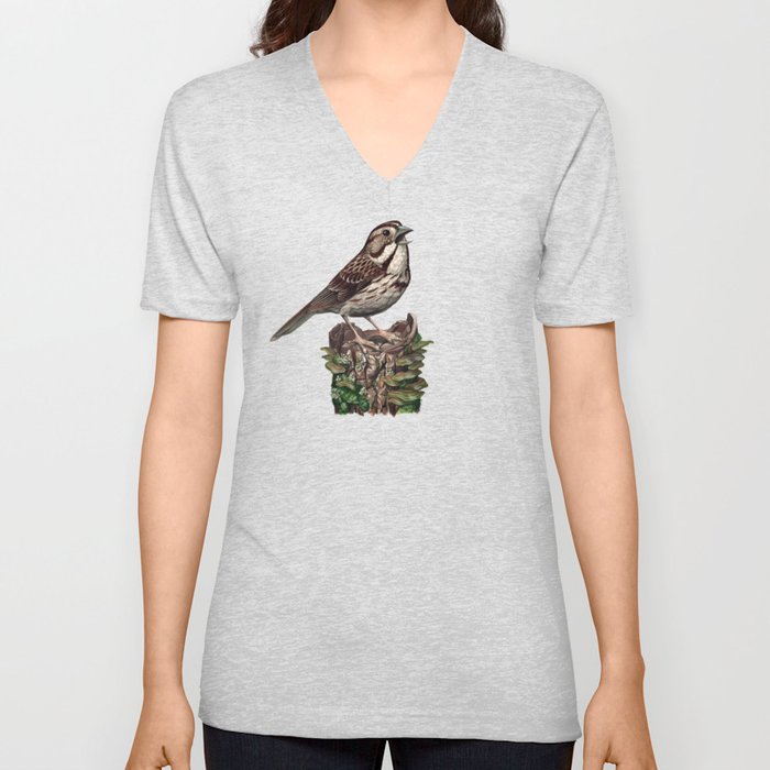 Song Sparrow V Neck T Shirt