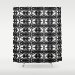 Black and White Skulls Repeats Shower Curtain