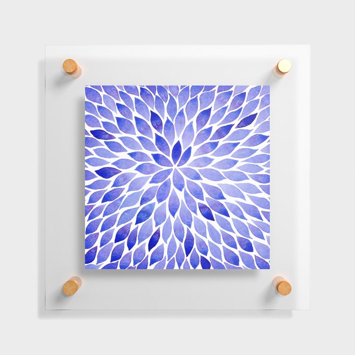 Purple Abstract Leaves in Watercolor Floating Acrylic Print