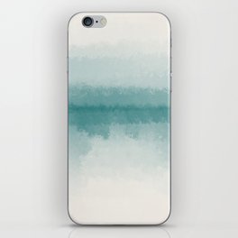 The Call of the Ocean 4 - Minimal Contemporary Abstract - White, Blue, Cyan iPhone Skin