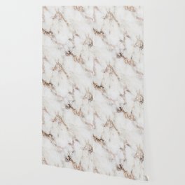 Artico Marble Rose Gold Accents Wallpaper By Marbleco Society6