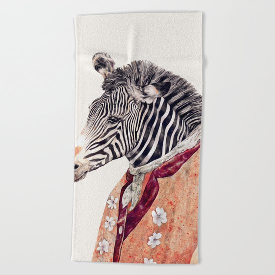 Zebra Cream Beach Towel