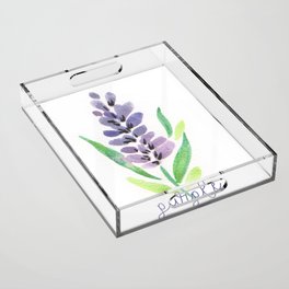 Purple flowers Acrylic Tray