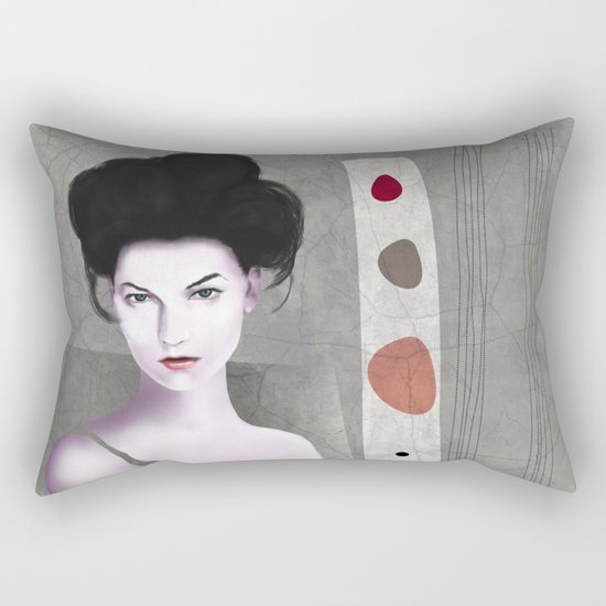 De cara a la pared Rectangular Pillow