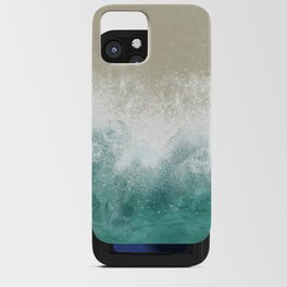 Abstract Seashore with Crashing Waves iPhone Card Case