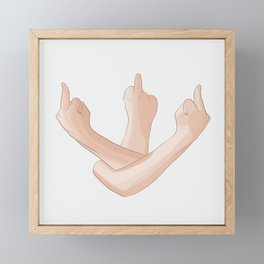 Middle finger for everyone Framed Mini Art Print