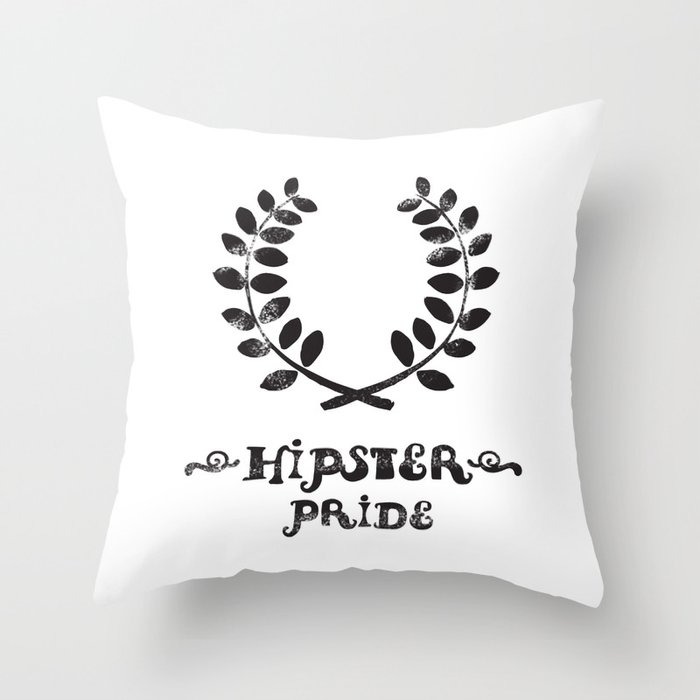 Hipster pride Throw Pillow
