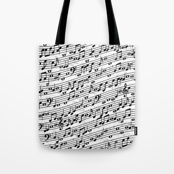 Musician Sheet Music Lovers Musical Notes Pattern Tote Bag