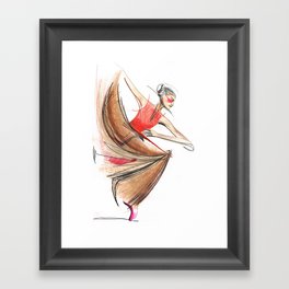 Expressive Dancer Dance Drawing Framed Art Print