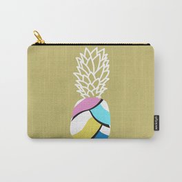 Abstract painting pineapple with dark beige background Carry-All Pouch