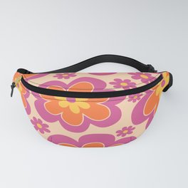 Colorful Retro Flower Pattern 595 Fanny Pack