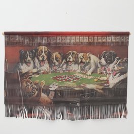 Poker Sympathy - Cassius Marcellus Coolidge Dogs Playing Poker Painting Wall Hanging