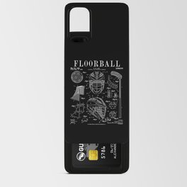 Floorball Player Stick Goalie Sport Vintage Patent Print Android Card Case