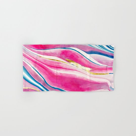 Handmade Watercolor Vivids Hand & Bath Towel