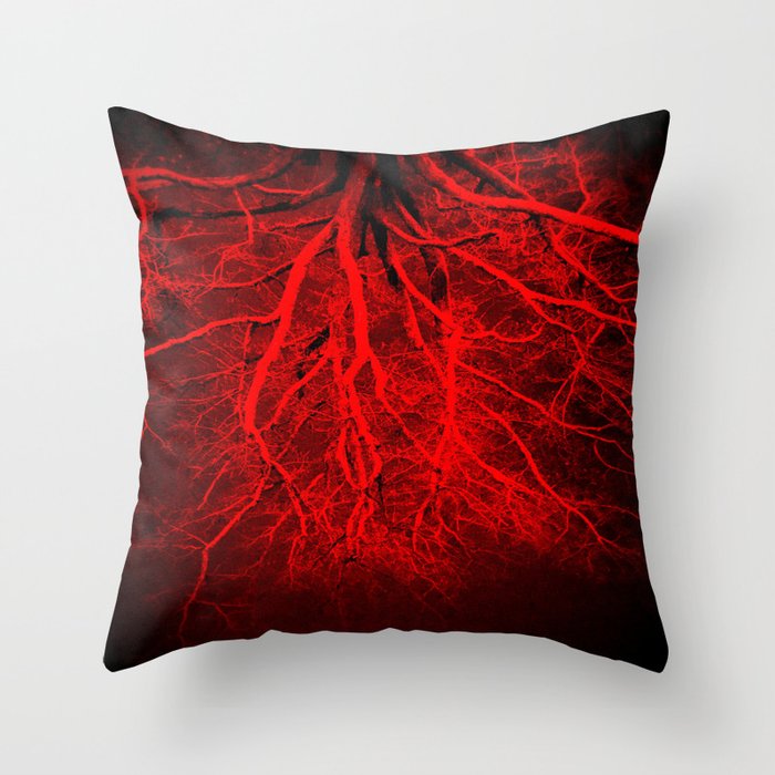Twisted Perception Vampire Blood Red Throw Pillow