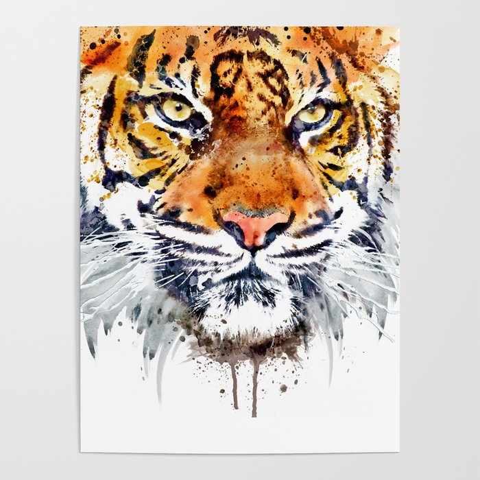 Tiger Face Close-up Poster