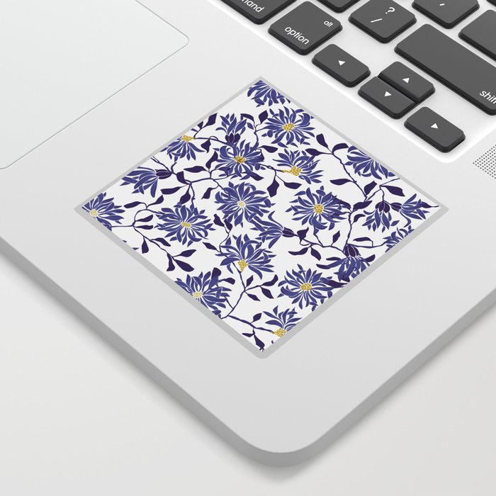 Very peri blue chrysanthemums  Sticker