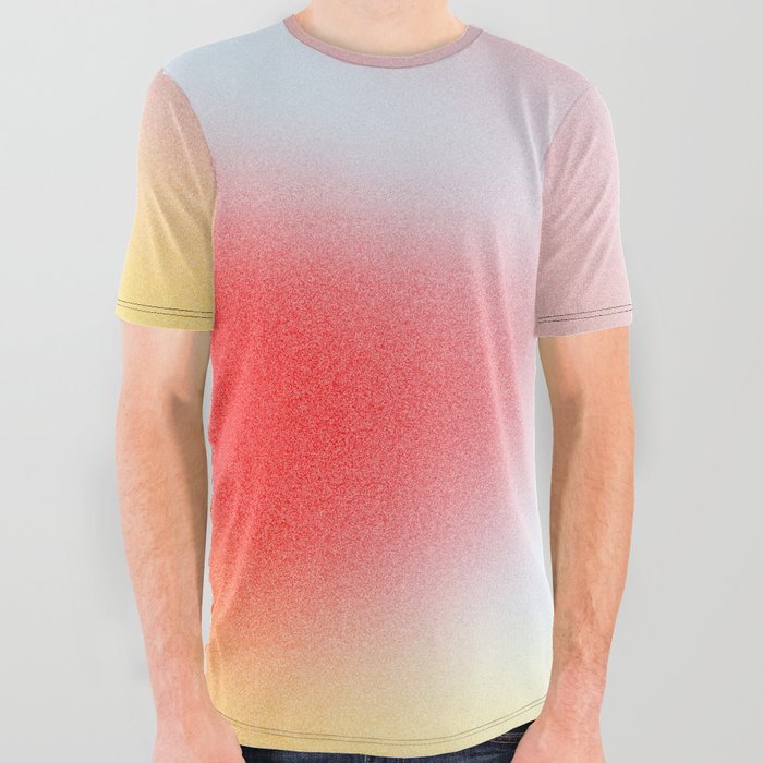 AURA | Calamity | Positive Energy | Pastel Gradient Mesh Art All Over Graphic Tee