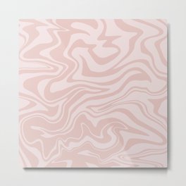 Warped Abstract Modern Liquid Swirl in Light Soft Pastel Baby Blush Pink Light Rose Marbled Pattern  Metal Print | Graphicdesign, 60S, Pattern, Baby, Soft, Pastel, Marble, Swirl, Liquid, Marbled 