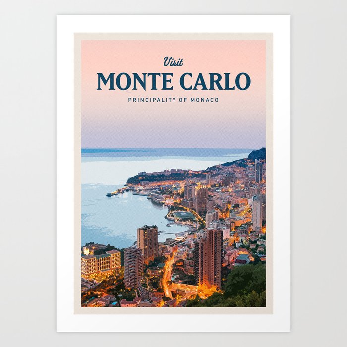 Visit Monte Carlo Art Print