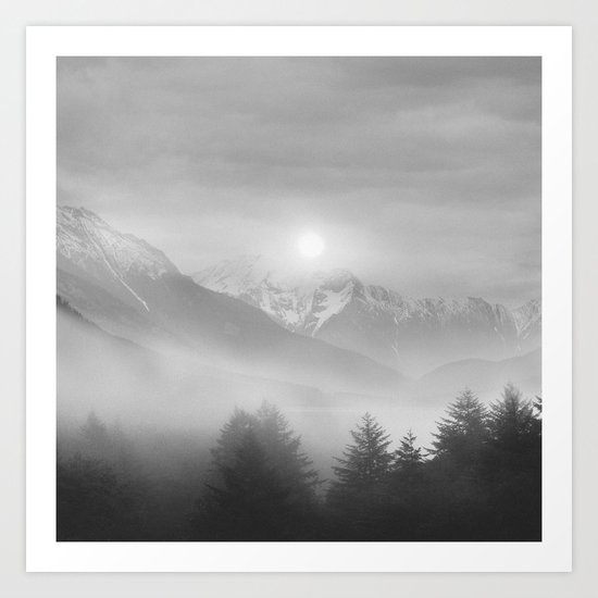 Pastel vibes 11 Black and White Art Print