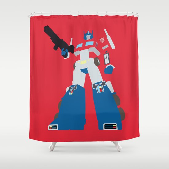 Transformers G1 Optimus Prime Shower Curtain By Derfgnay Society6