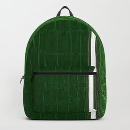 Two-tones Green Leather Backpack | Two Tone, Stitch, Leather, Handbag, Pattern, Texture, Croc, Graphicdesign, Green 