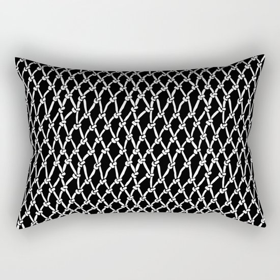 Net Black Rectangular Pillow