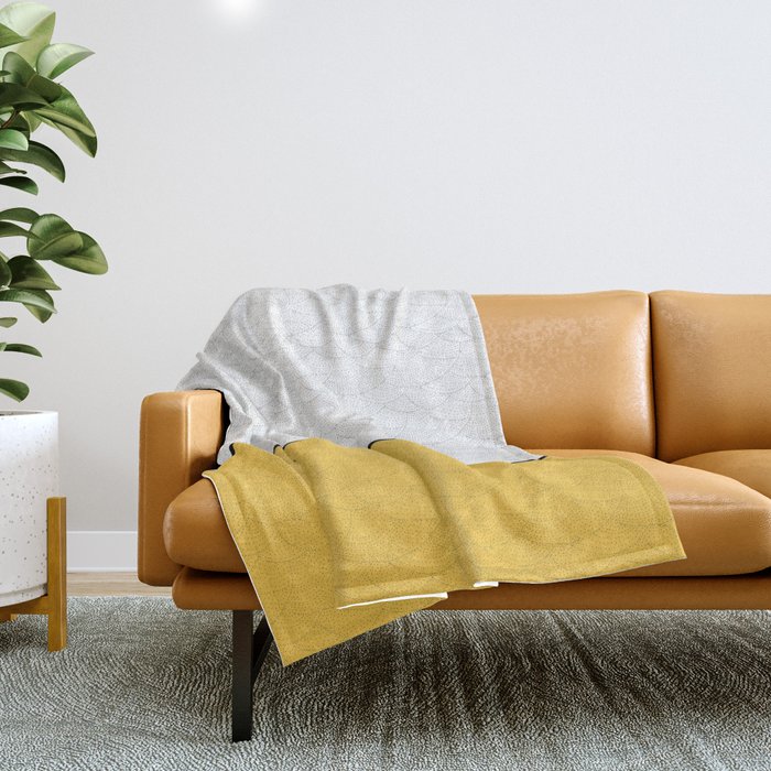 Yellow sand Throw Blanket