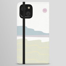 Seashore with twins full moon iPhone Wallet Case