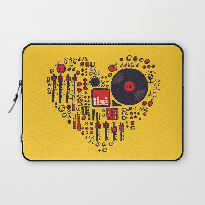 Music in every heartbeat Laptop Sleeve