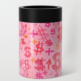 Pink Dollar Signs Can Cooler