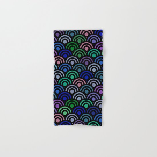Colorful Circle Patterns Hand & Bath Towel