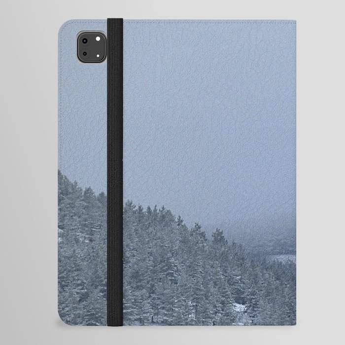 Mad March Snow in a Scottish Highlands Pine Forest iPad Folio Case