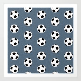 Soccer pattern great decor print for nursery boys or girls rooms sports theme Art Print