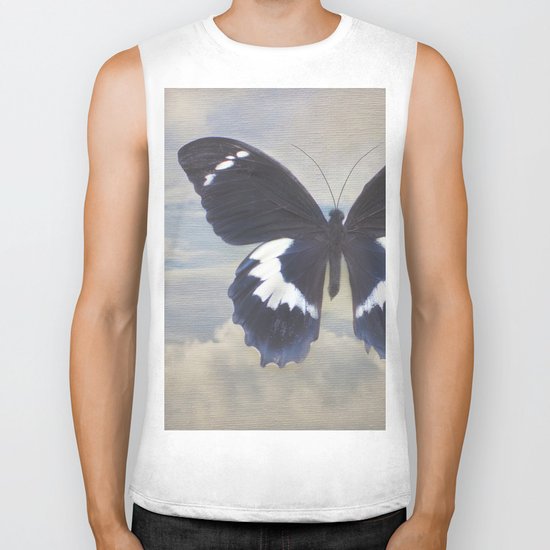 Butterfly Sky Biker Tank