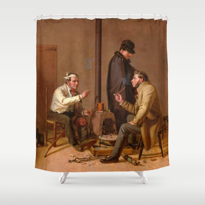 The Tough Story, Scene in a Country Tavern, 1837 by William Sidney Mount Shower Curtain