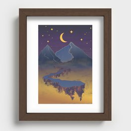 Road to Mountains Recessed Framed Print