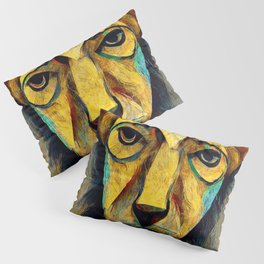 Abstract Lion Head Pillow Sham