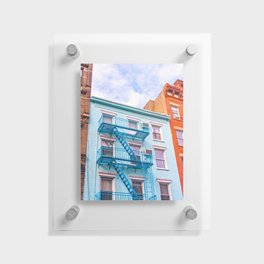 Colorful Architecture in New York City | Photography in NYC Floating Acrylic Print