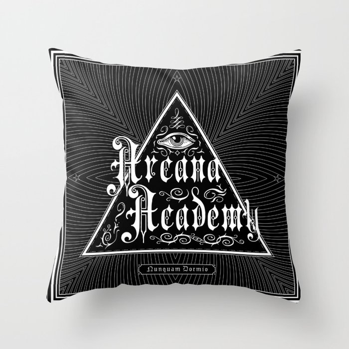 Arcana Academy - Nunquam Dormio Throw Pillow