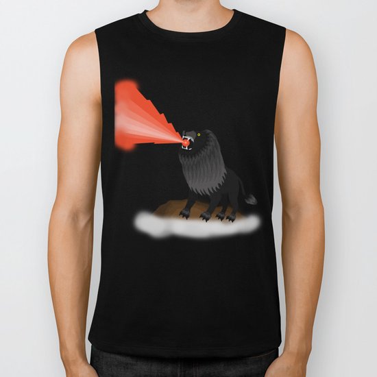Black Lion Roar Biker Tank