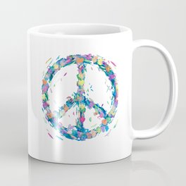 Pastel Hearts Whirled Peace & Love Coffee Mug